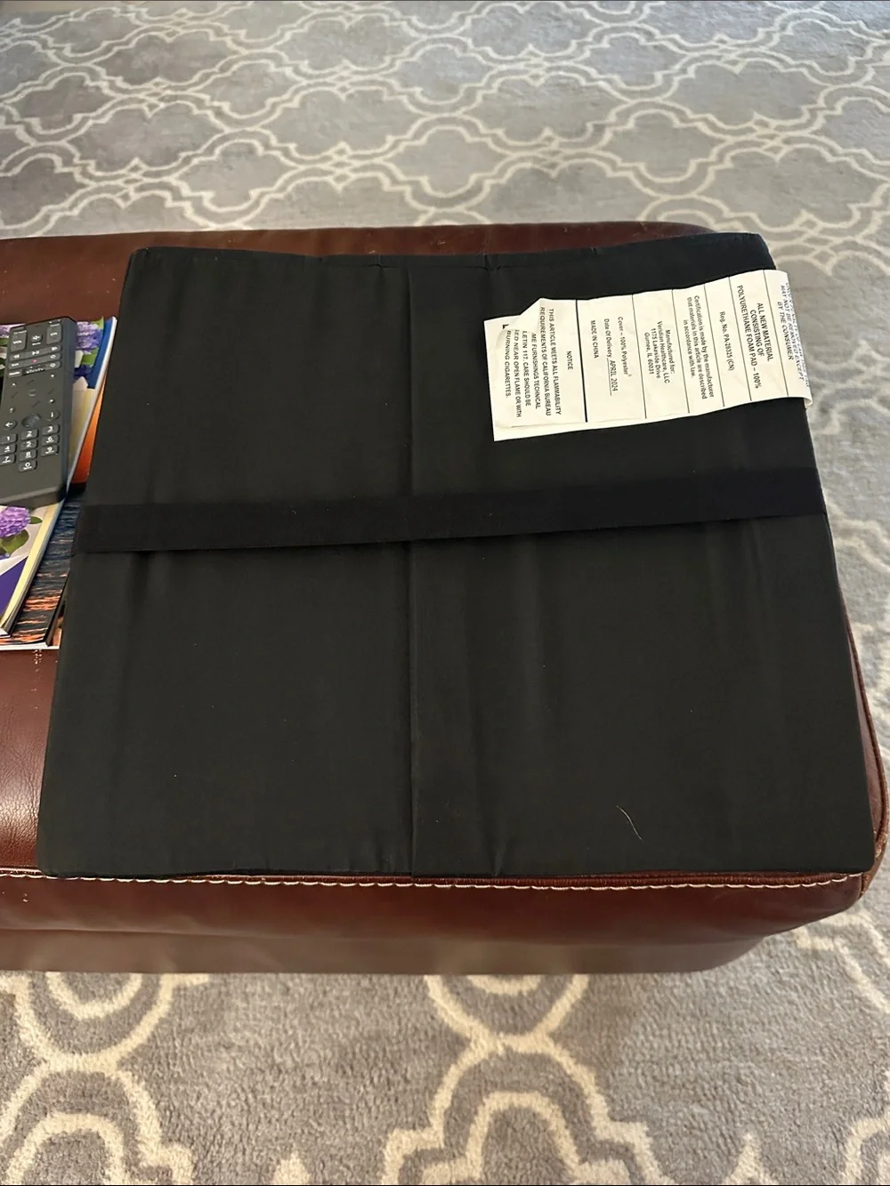 Black Lumbar Support Cushion